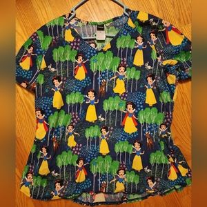 Snow white scrub top
